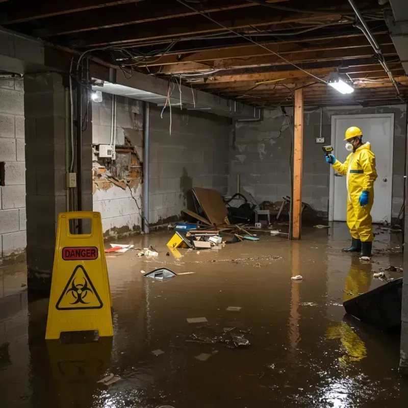 Flooded Basement Electrical Hazard in Conecuh County, AL Property